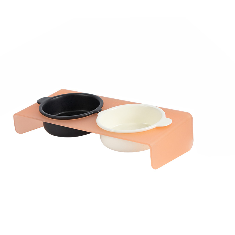 Dual-Bowl with  Acrylic Stand